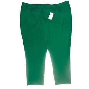 Croft & Barrow 26W Regular Pants Green Straight Mid-Rise Effortless Stretch Pant
